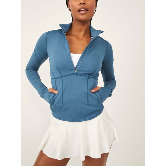 Free People Tops - 🎉LAST CHANCE🎉 NWT FP Movement Run The Course Half Zip Layer / High Tide